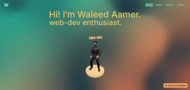 Portfolio website screenshot